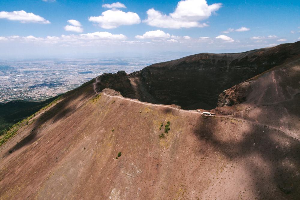 Vesuvius volcano from the air