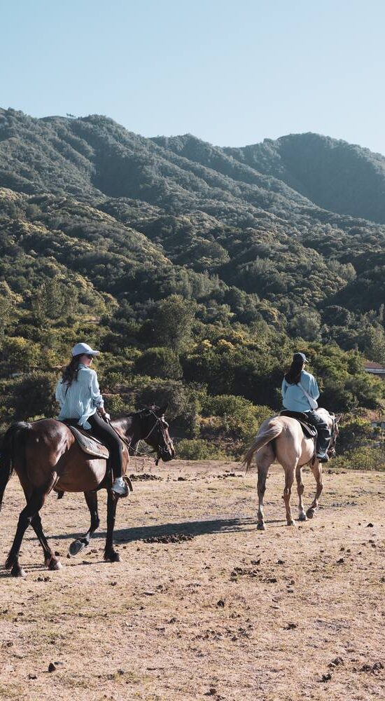 girl team building riding in the Vesuvius National Park