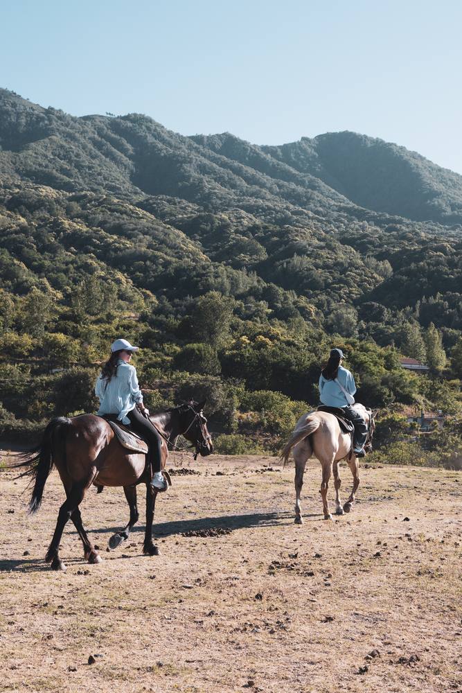 girl team building riding in the Vesuvius National Park